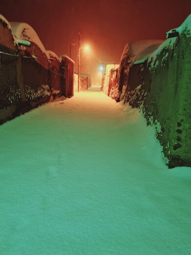 تصاویری از بارش برف کم نظیر شهر کویری یزد ۲۷ دی ماه