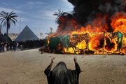 ببینید | تصاویر اختصاصی از آتش زدن نمادین خیمه‌های حضرت سیدالشهدا در کرج در شب شام غریبان