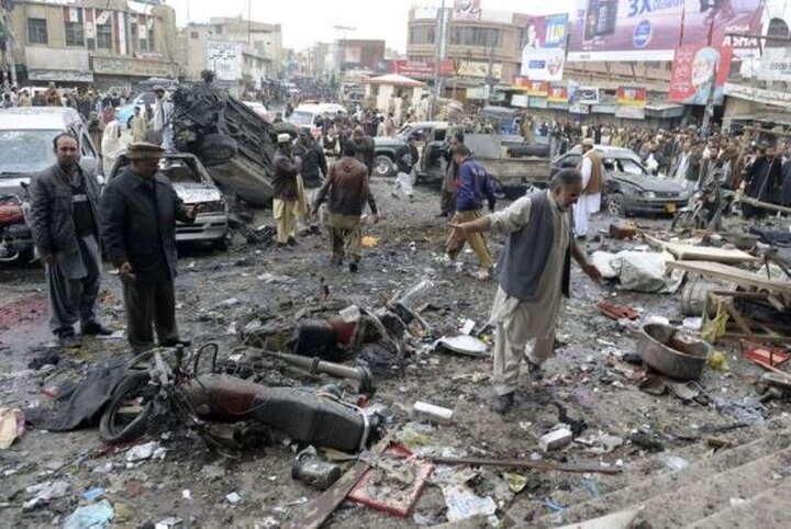 ببینید | تصاویر دلخراش از لحظه انفجار در بلوچستان پاکستان