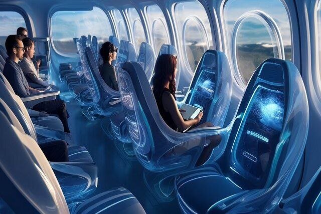 عکس | یک پشیرفت شگفت‌انگیز؛ کابین هواپیماها در سال ۲۰۵۰ اینگونه خواهد بود؟
