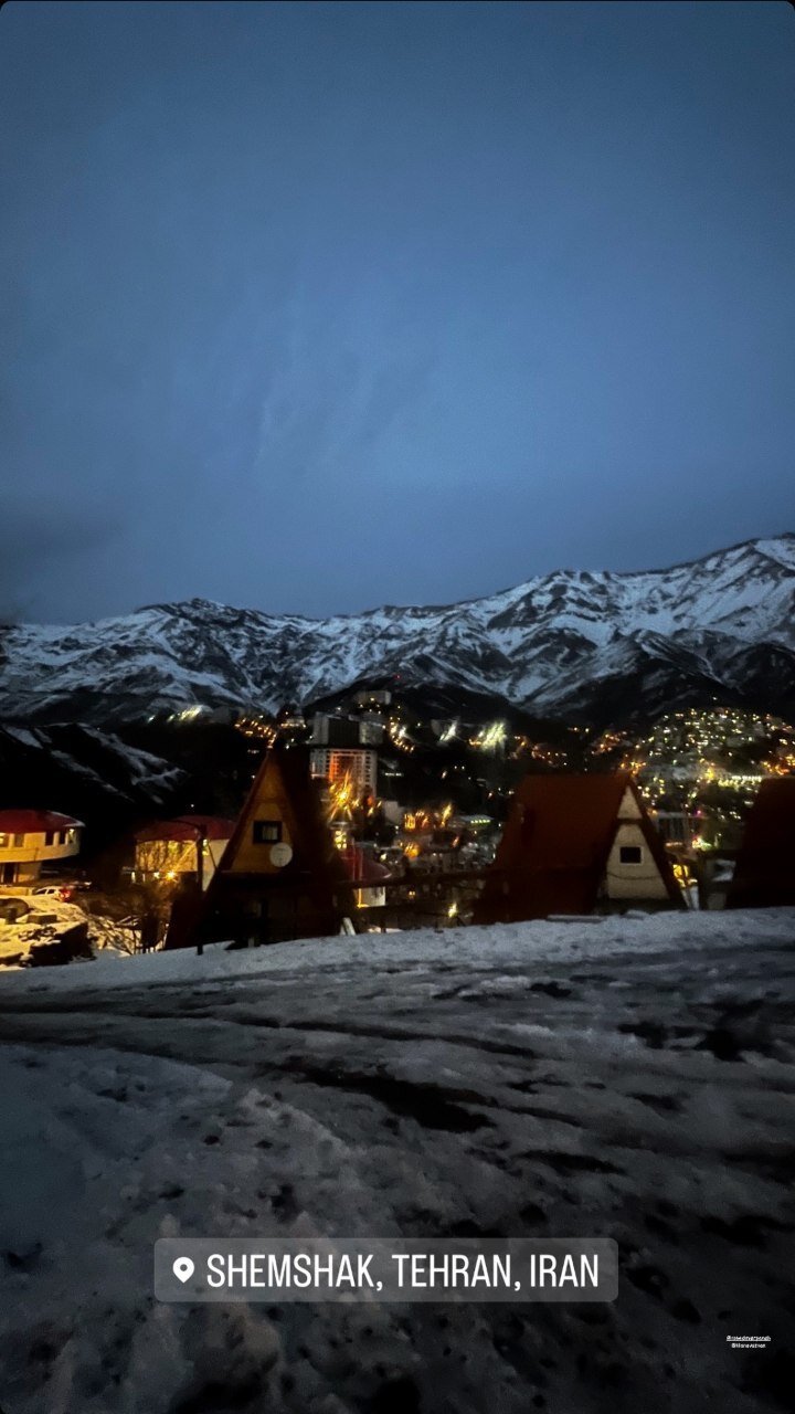 تصویری رویایی از ارتفاعات برفی شمشک تهران شبیه سوئیس