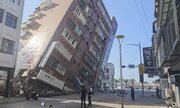 ببینید | پخش زنده تلویزیون تایوان هنگام زلزله