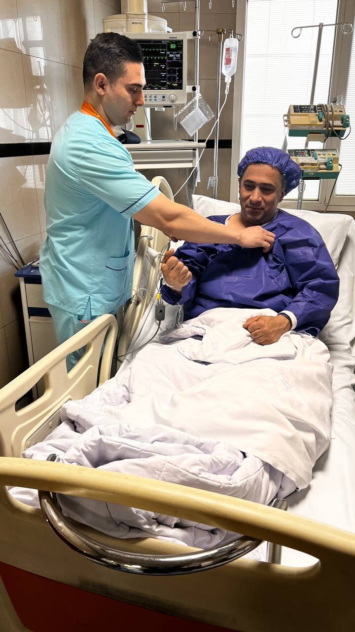 عکس | همسر المیرا شریفی مقدم در بیمارستان بستری شد، بیماری او چیست؟