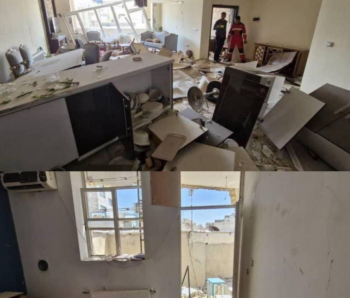 عکس | اولین تصاویری از انفجار مرگبار یک ساختمان در شیراز
